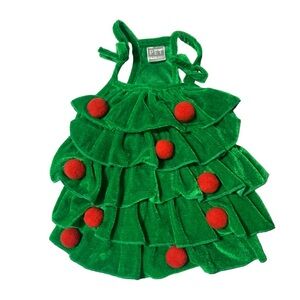Pre-Owned Pet Spirit Dog  Christmas Tree Dress Size Medium.